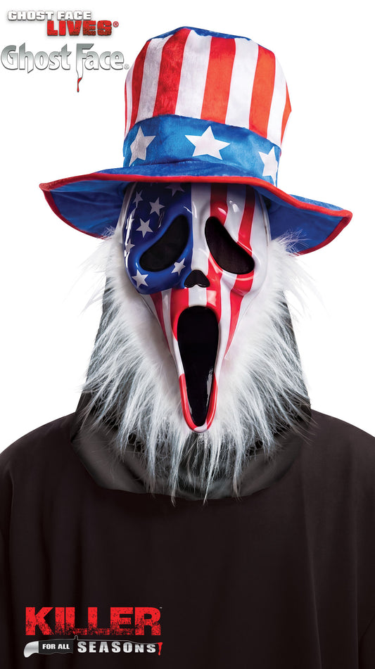 Uncle Sam Ghost Face Adult Costume Mask