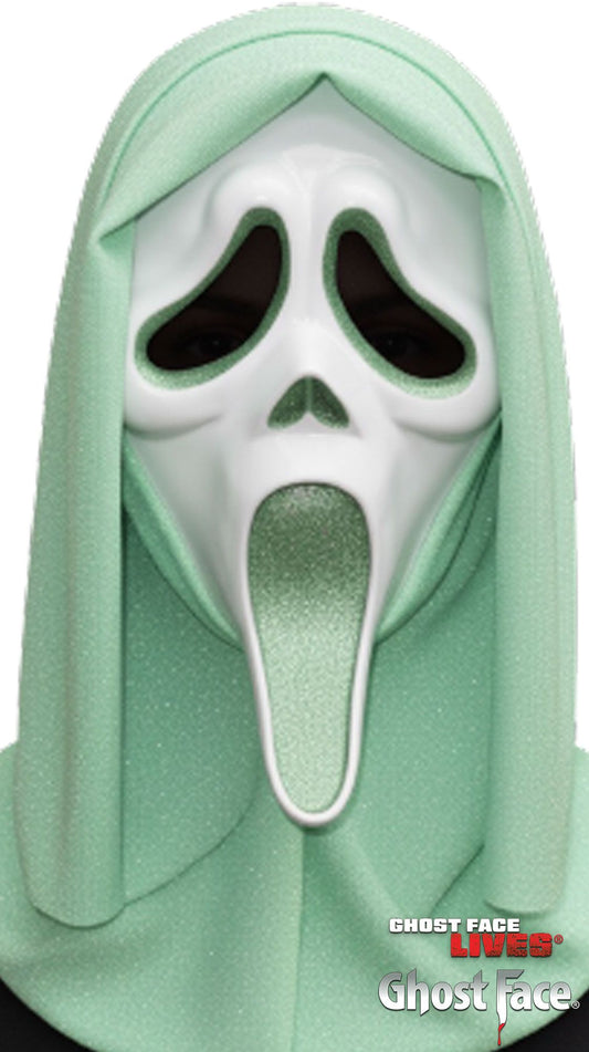 Fun World Scream Ghost Face Glitter Costume Mask Pink, Purple, Green, Silver
