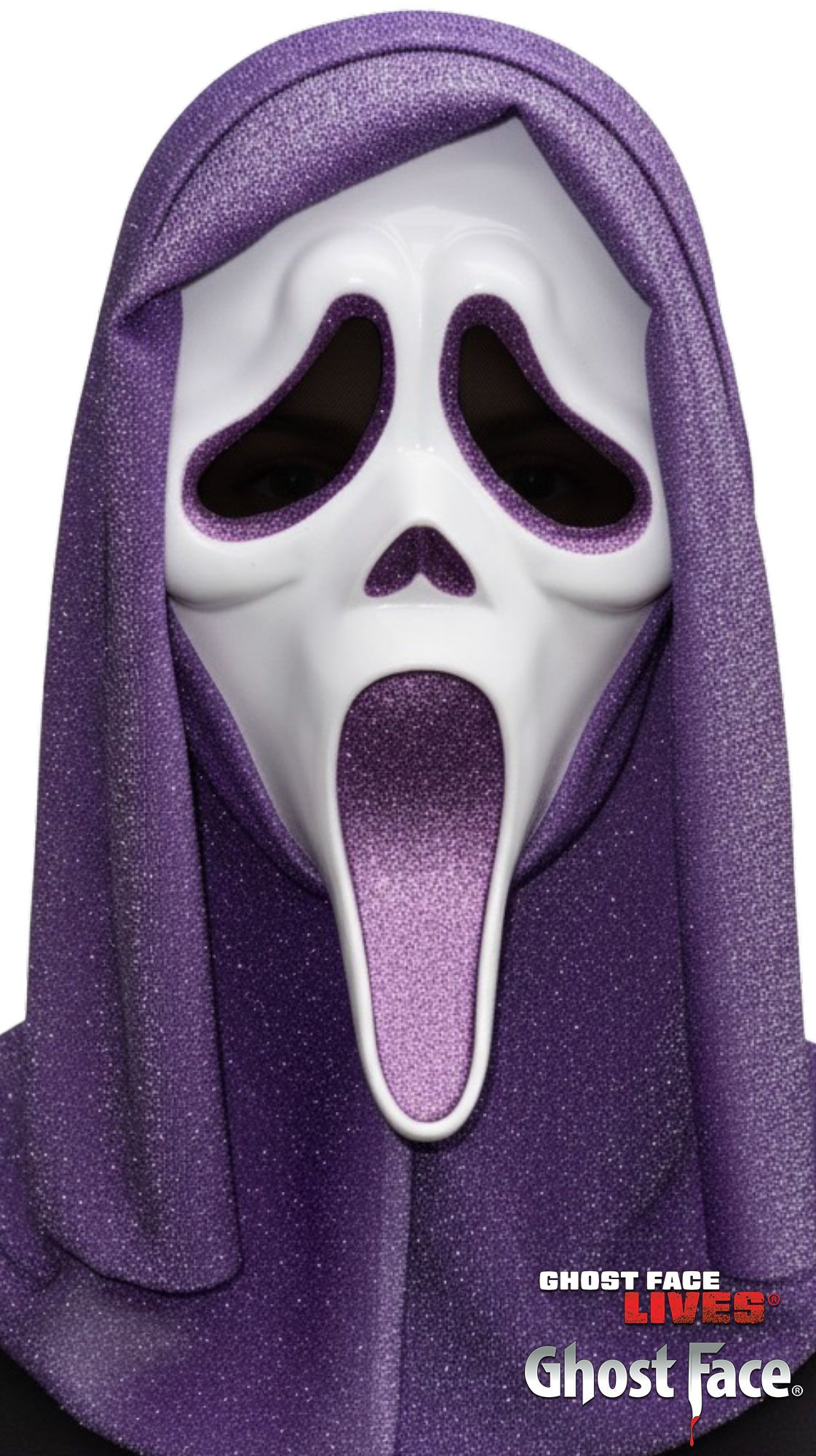 Fun World Scream Ghost Face Glitter Character Costume Mask