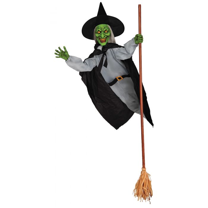 5' Flying Witch Figure Yard Prop