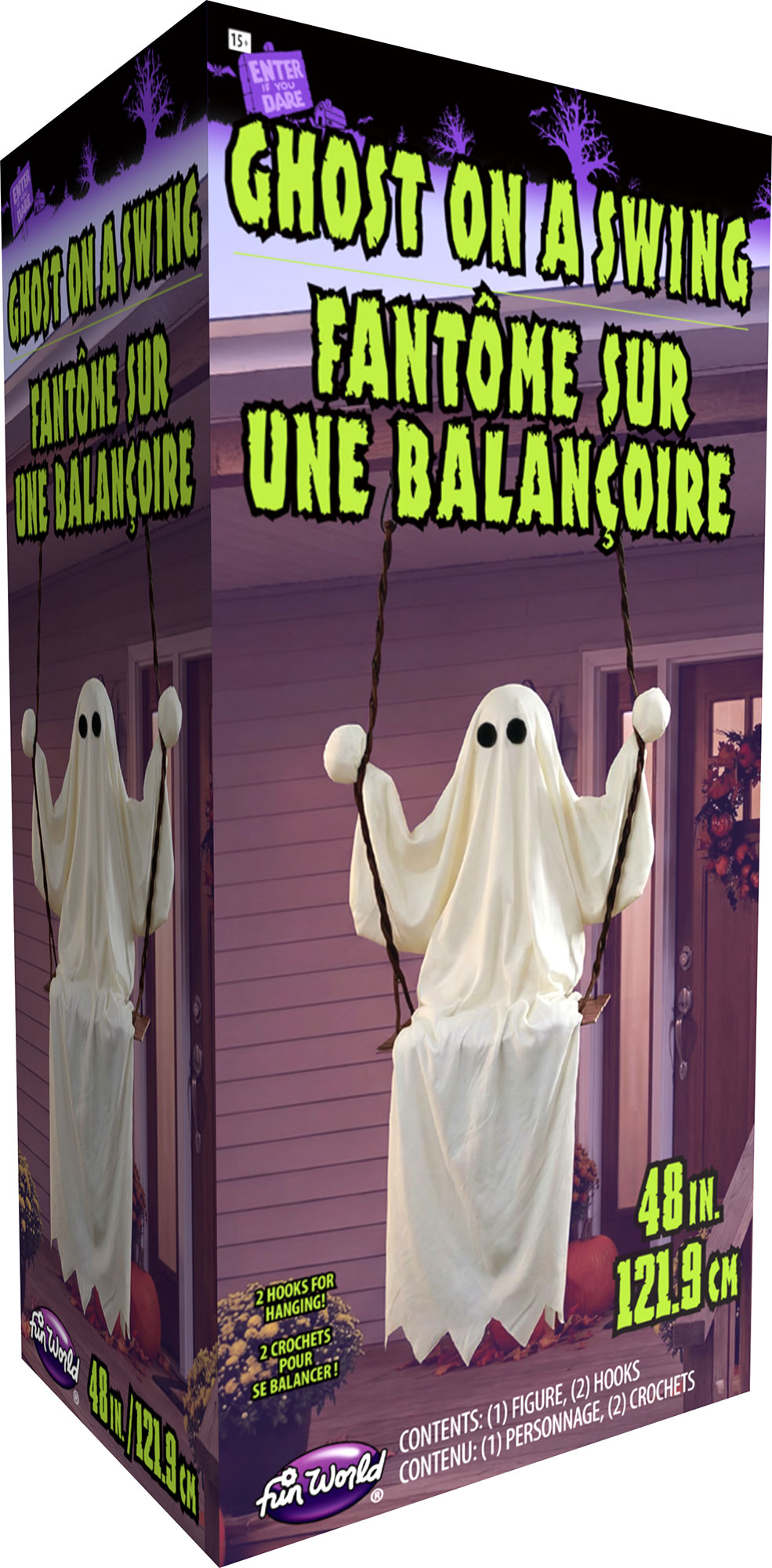 48" Ghost on a Swing Halloween Decoration