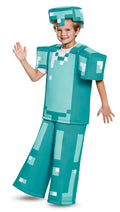 Diamond Armor Prestige Minecraft Child Costume side view