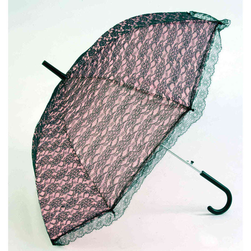 Lace Umbrella - Pink/Black