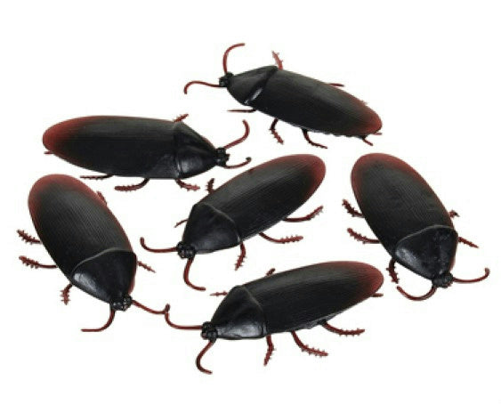 12 count Fake Cockroaches Realistic looking Rubber Roach Gag Joke Prank