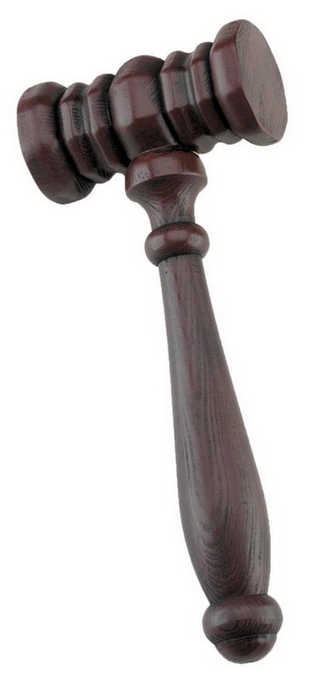 Judge's Gavel Hammer 11.5" plastic accessory