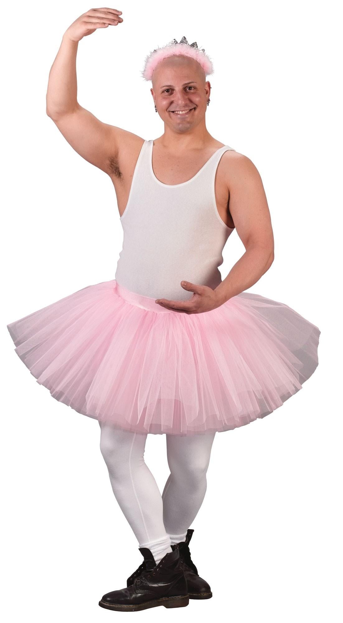 man in pink tutu costume