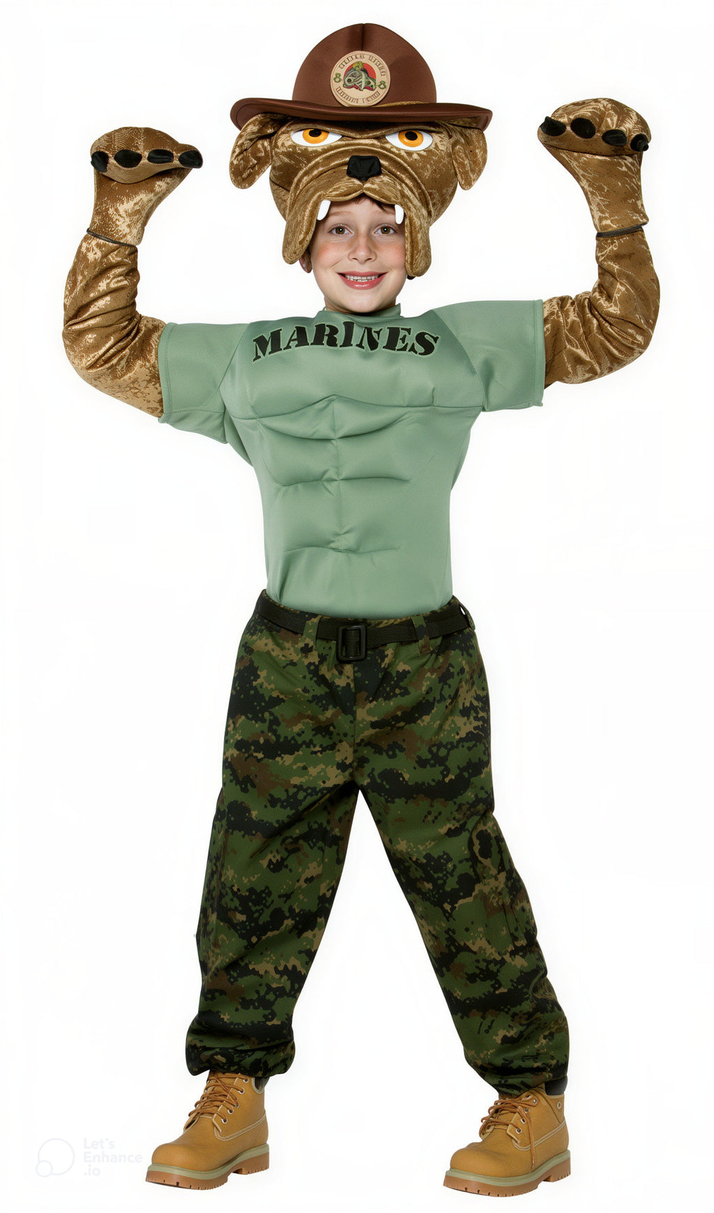 Military Soldier Chesty the Marine Bulldog Child Costume