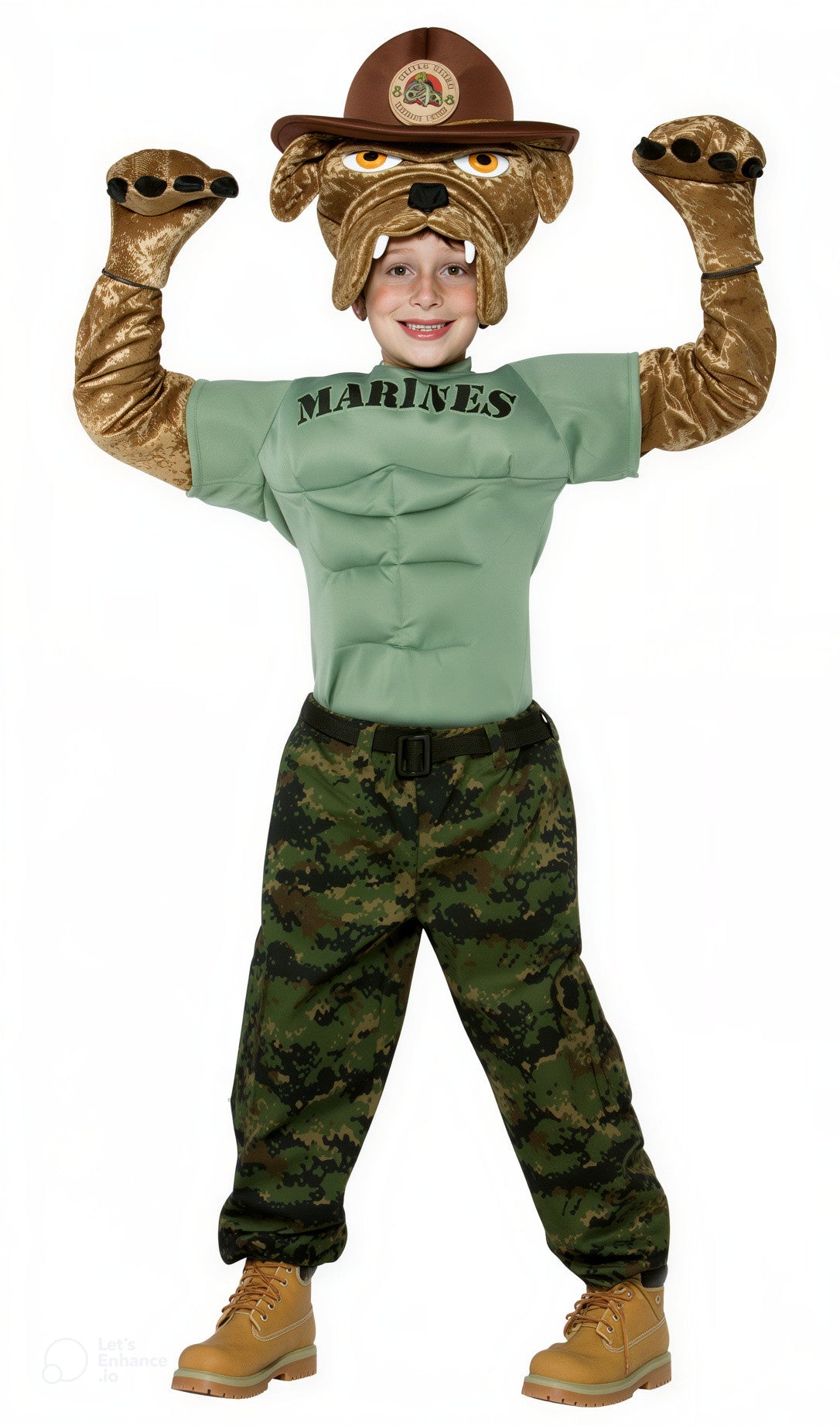 Military Soldier Chesty the Marine Bulldog Child Costume