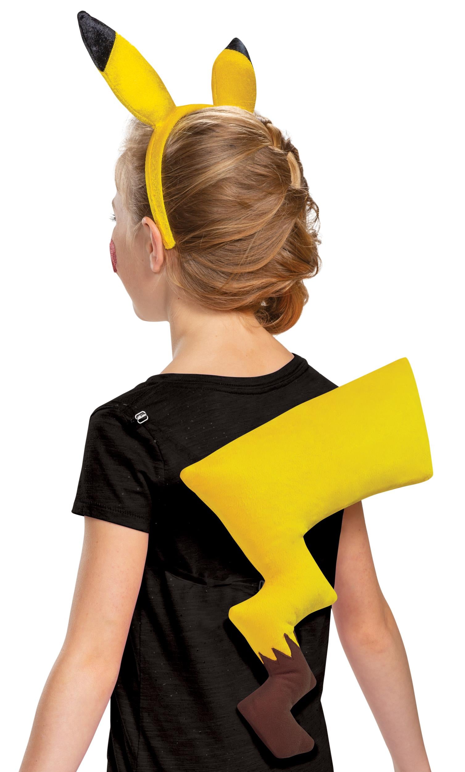 Pikachu Headband and Tail Kit on a child model back view