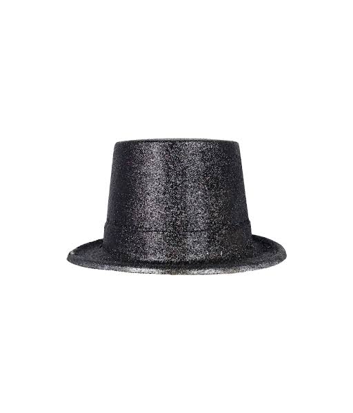 Beistle Shiny Black Glitter Top Hat