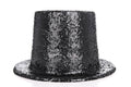 Chunky Black Glitter Top Hat