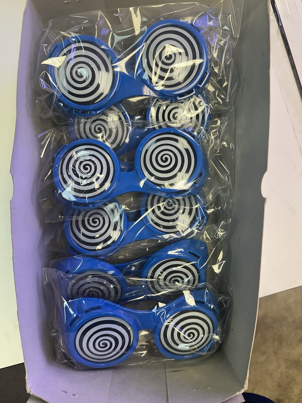 Blue X-Ray Hypnotizing Sunglasses with Swirl Lens