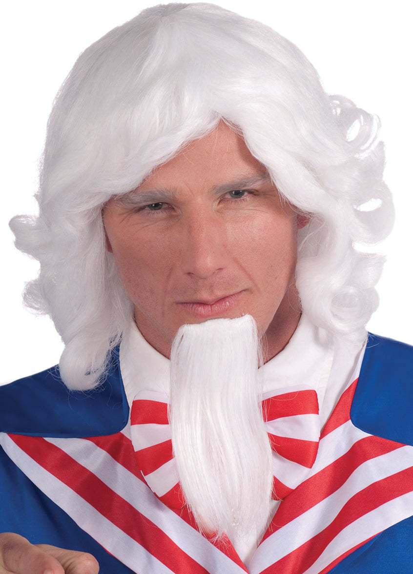 Uncle Sam Wig and Beard Set Adult