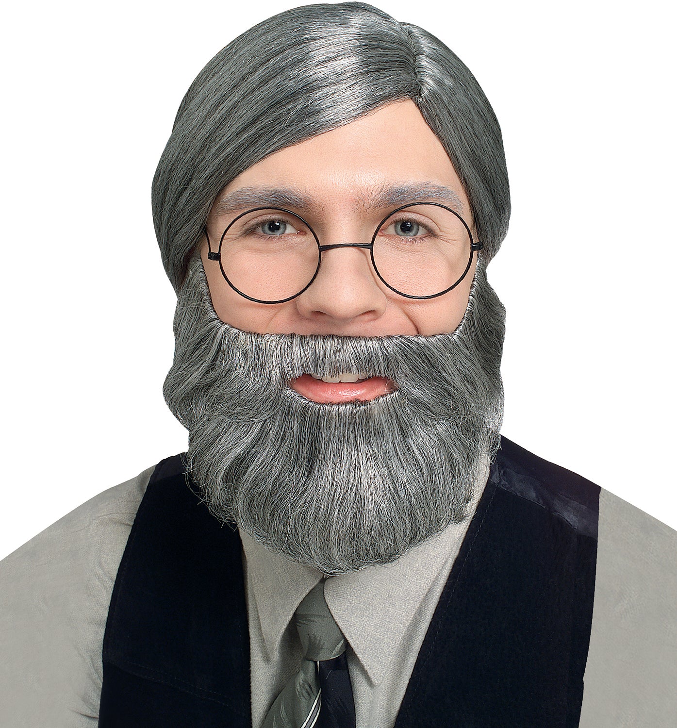 Adult Character Beard Costume Accessory, Grey, One Size