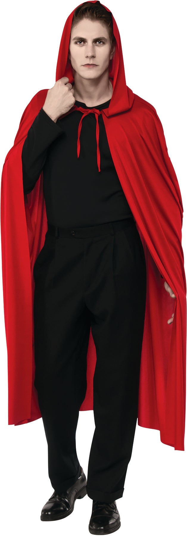 Long Red Hooded Cape Adult Accessory