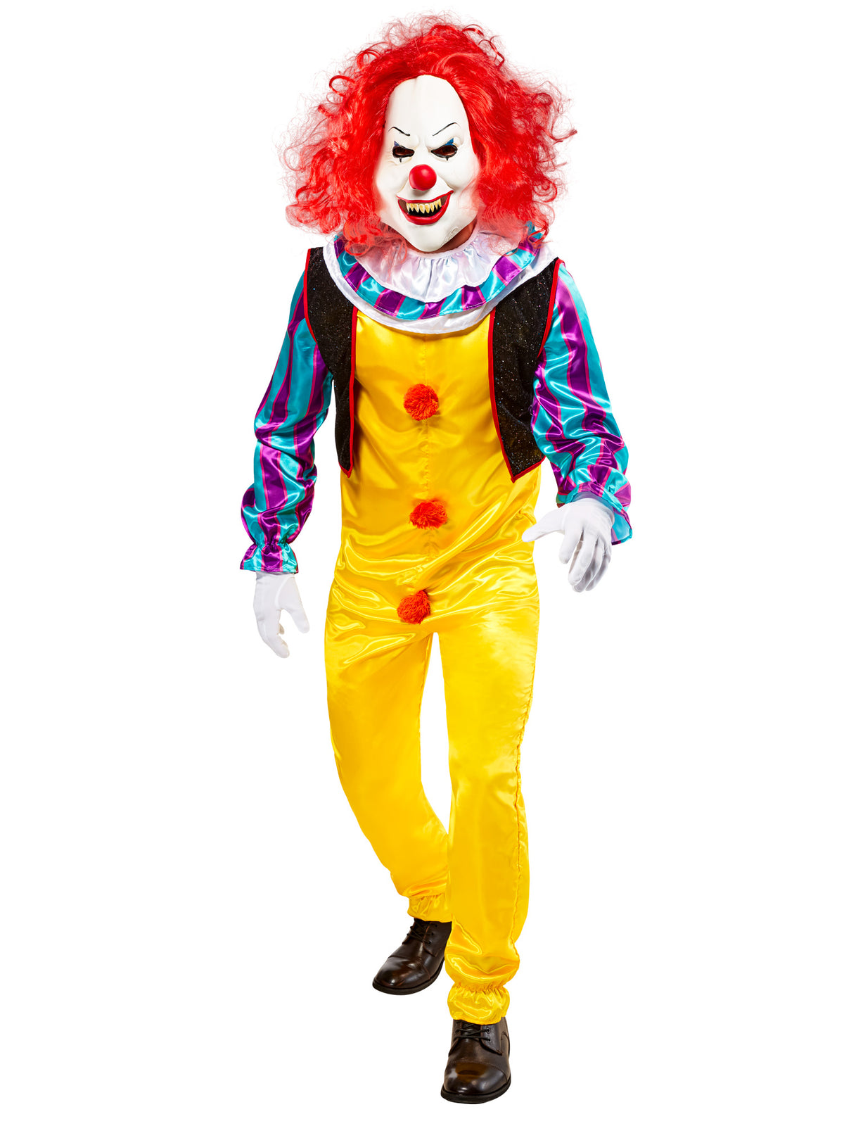 IT the Movie: Deluxe Pennywise Adult Costume with Mask Standard Size