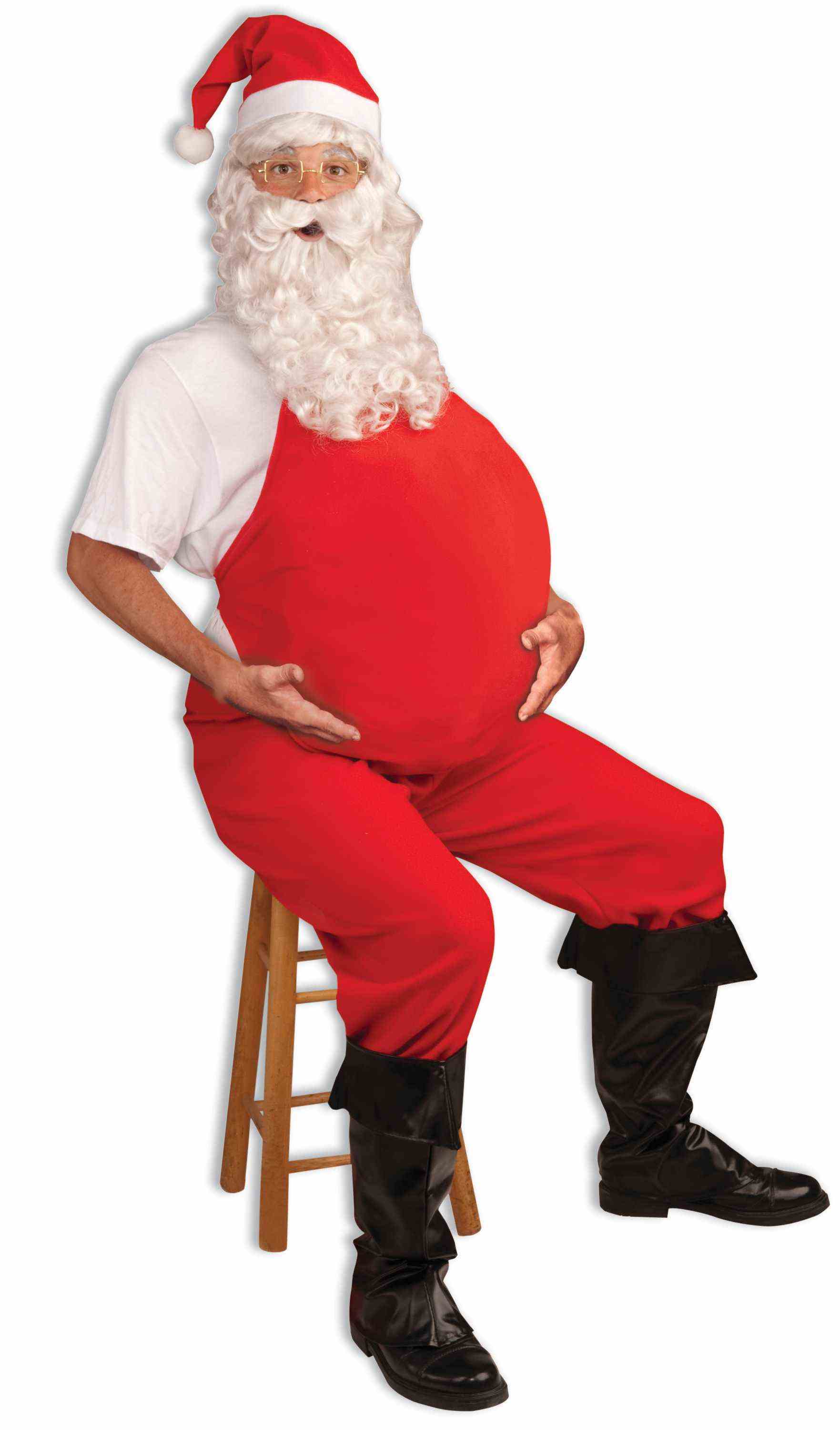 Red Belly Stuffer Santa Clause Costume Accessory