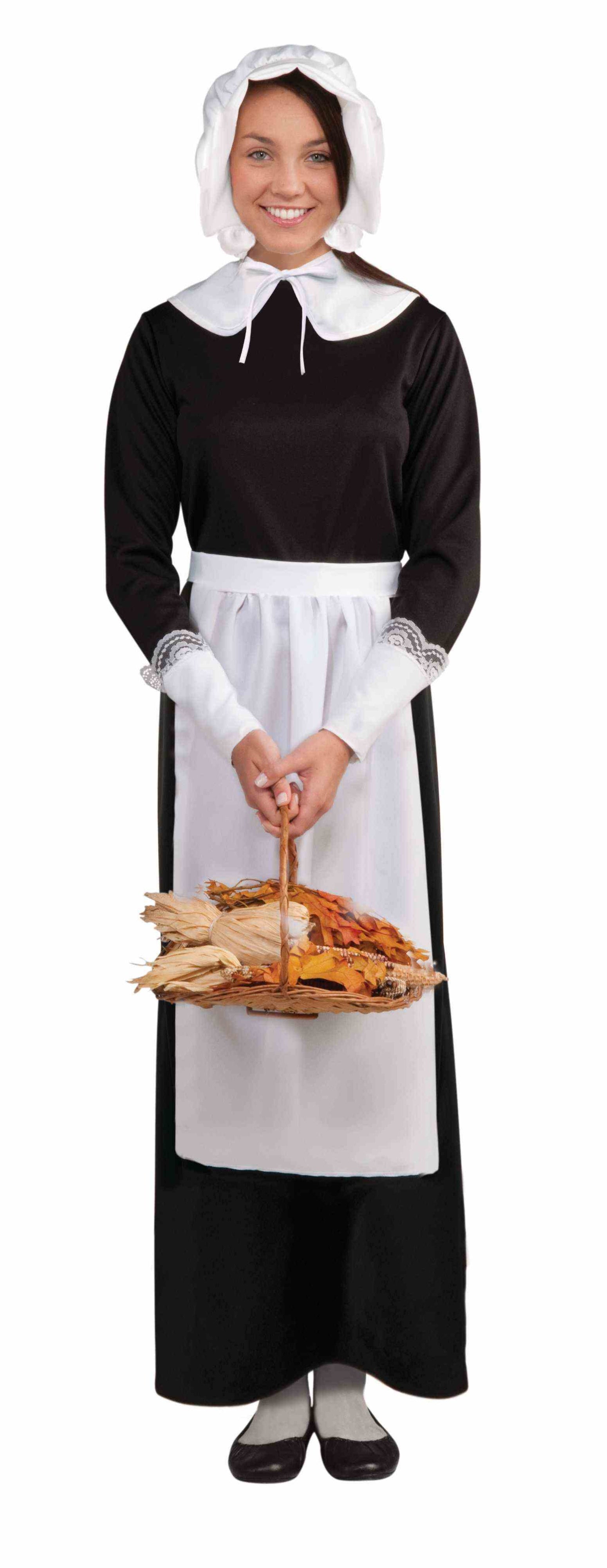 Pilgrim Costume Adult Accessory Set Bonnet, Collar, Cuffs and Apron