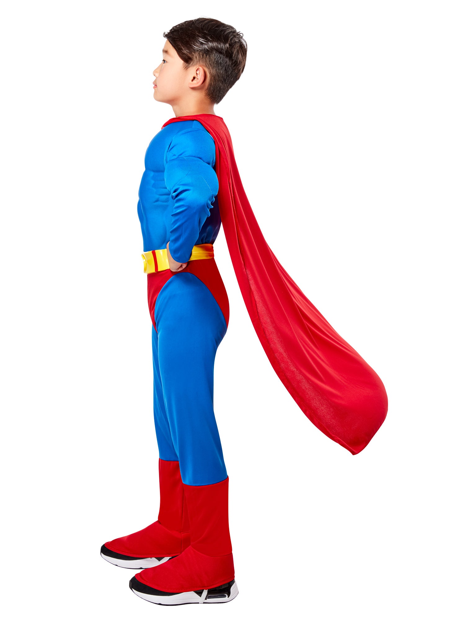 Deluxe Superman Muscle Chest Costume With Cape Child Small