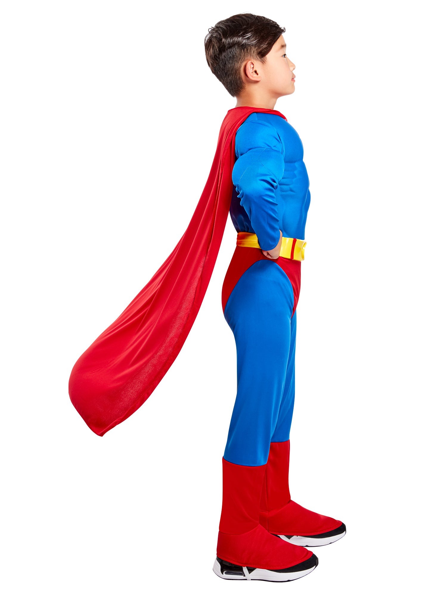 Deluxe Superman Muscle Chest Costume With Cape Child Small
