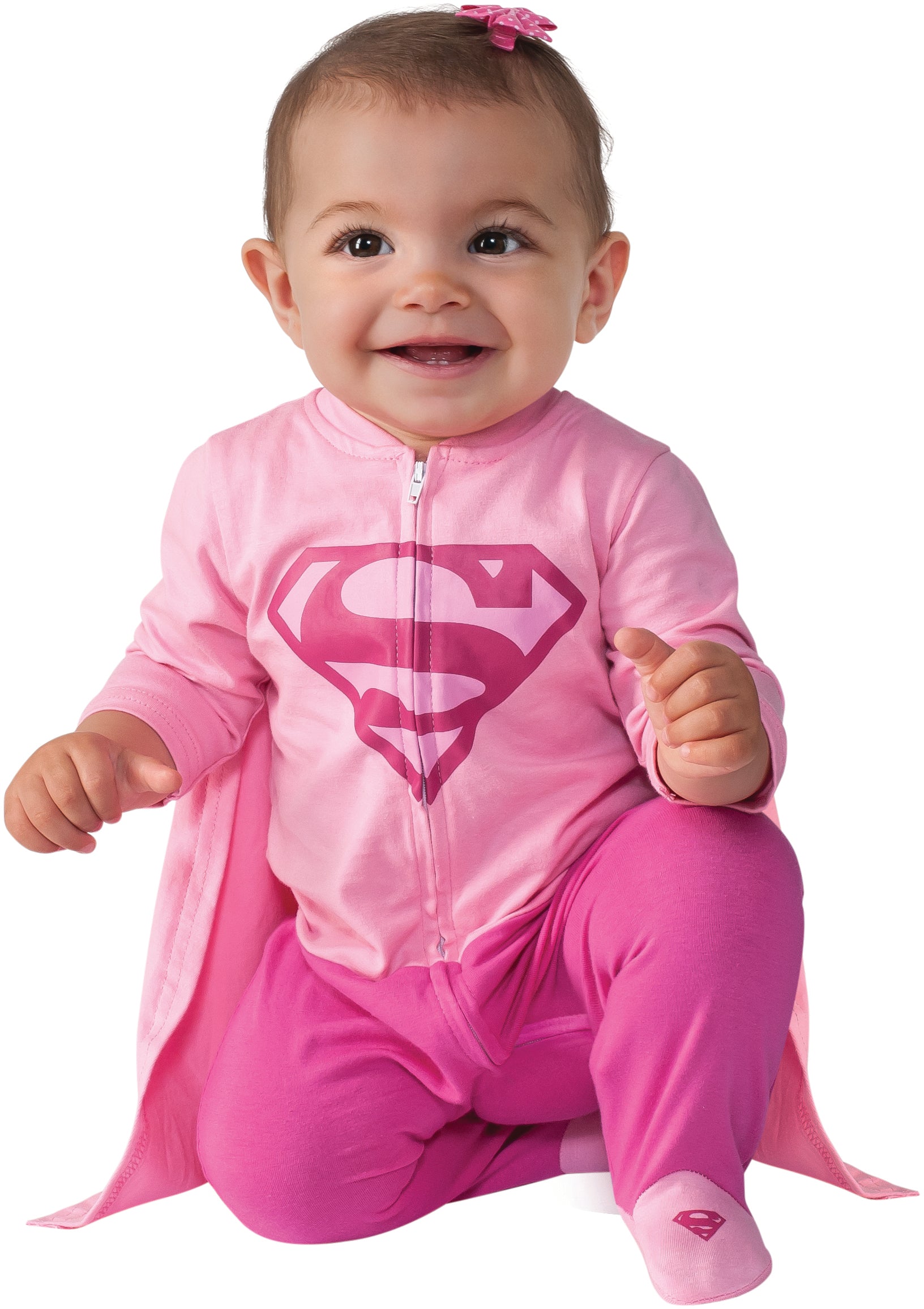 DC Comics Pink Baby Girl Supergirl Superhero Costume Romper