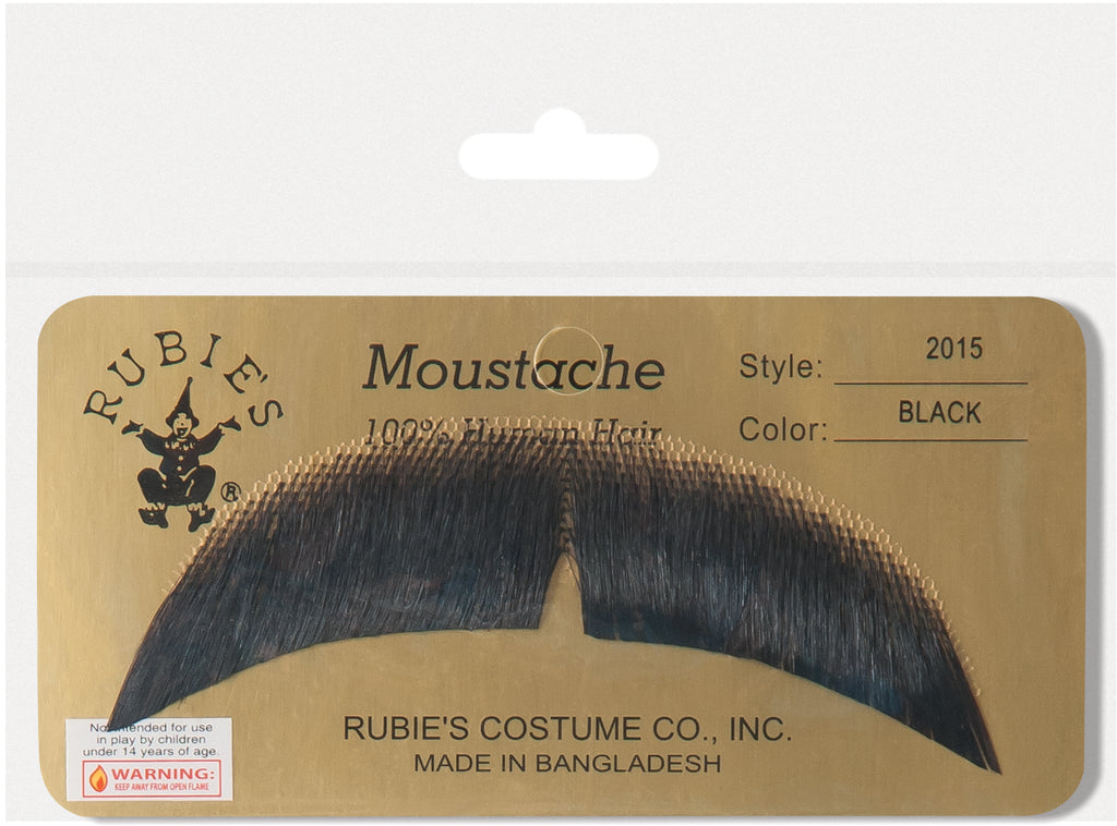 100% Human Hair Hippie Bandit 70s Basic Character Mustache 2015