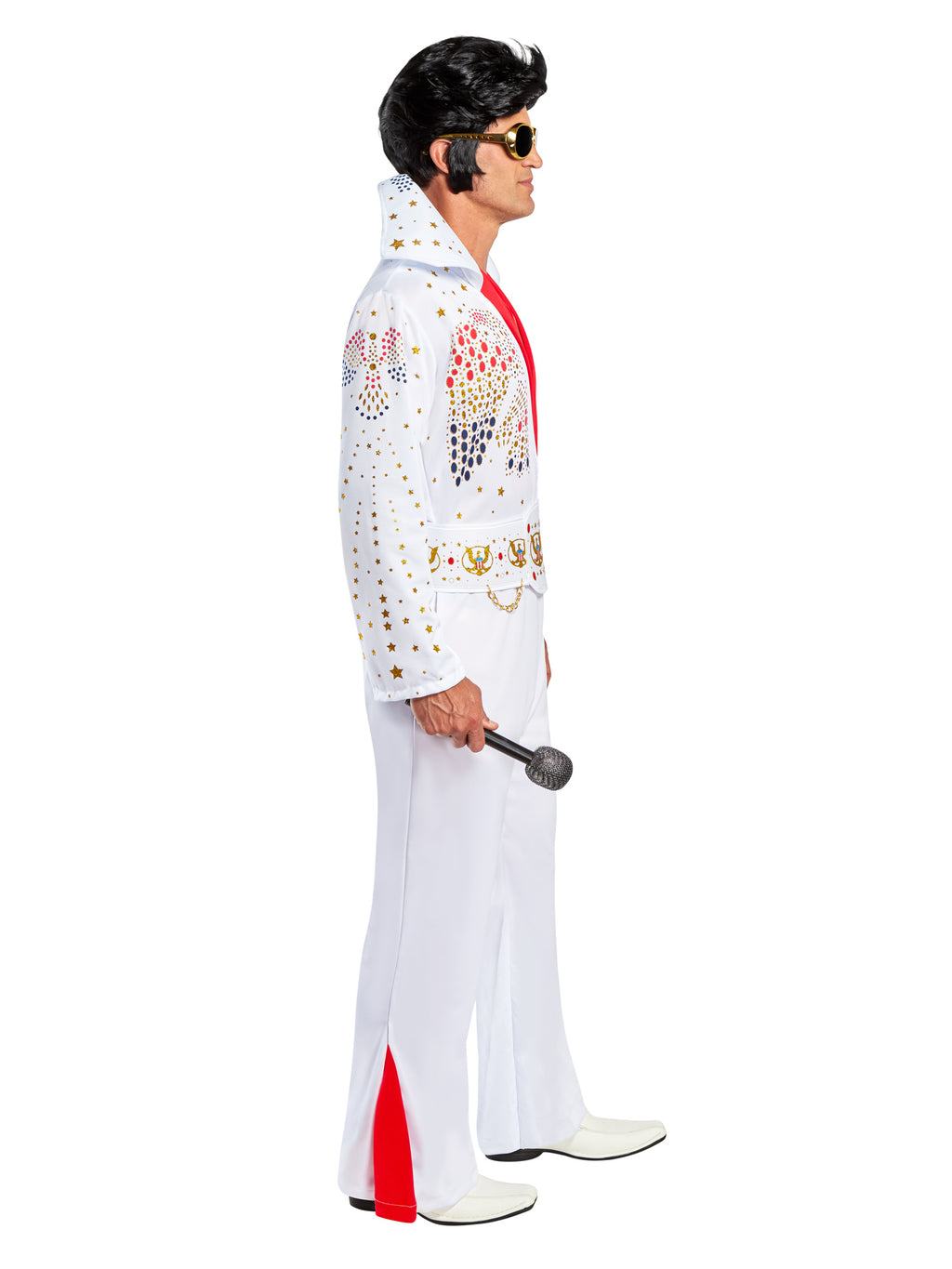 Aloha Deluxe Elvis White Jumpsuit Adult X-Large