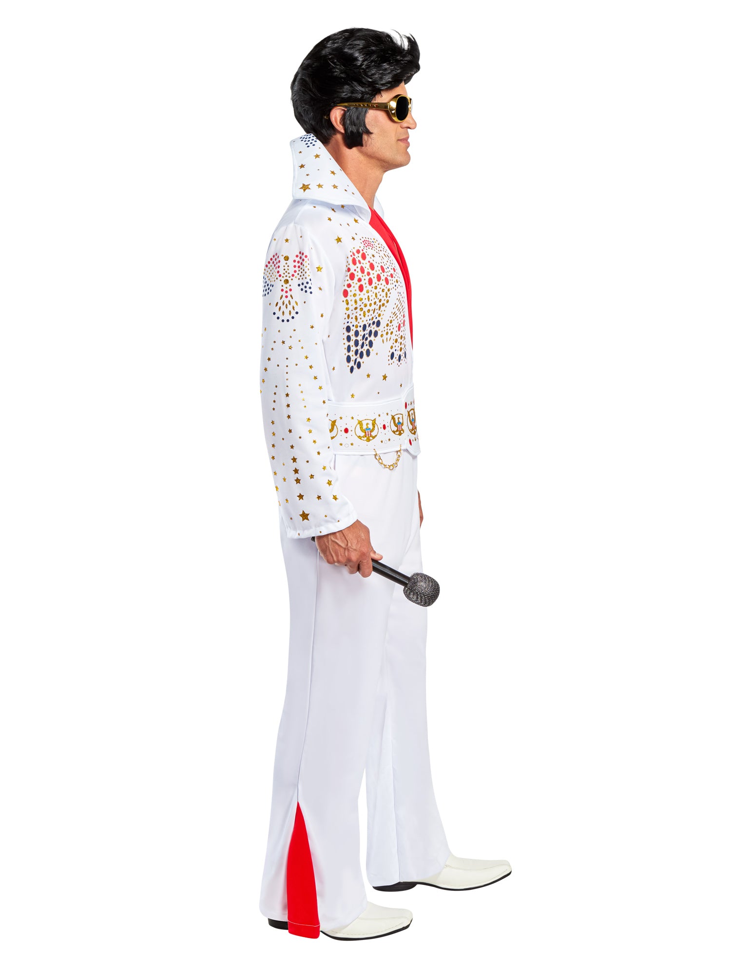 Aloha Deluxe Elvis White Jumpsuit Adult X-Large