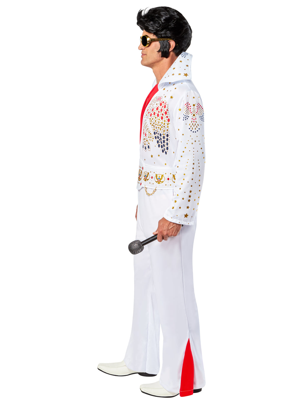 Aloha Deluxe Elvis White Jumpsuit Adult X-Large