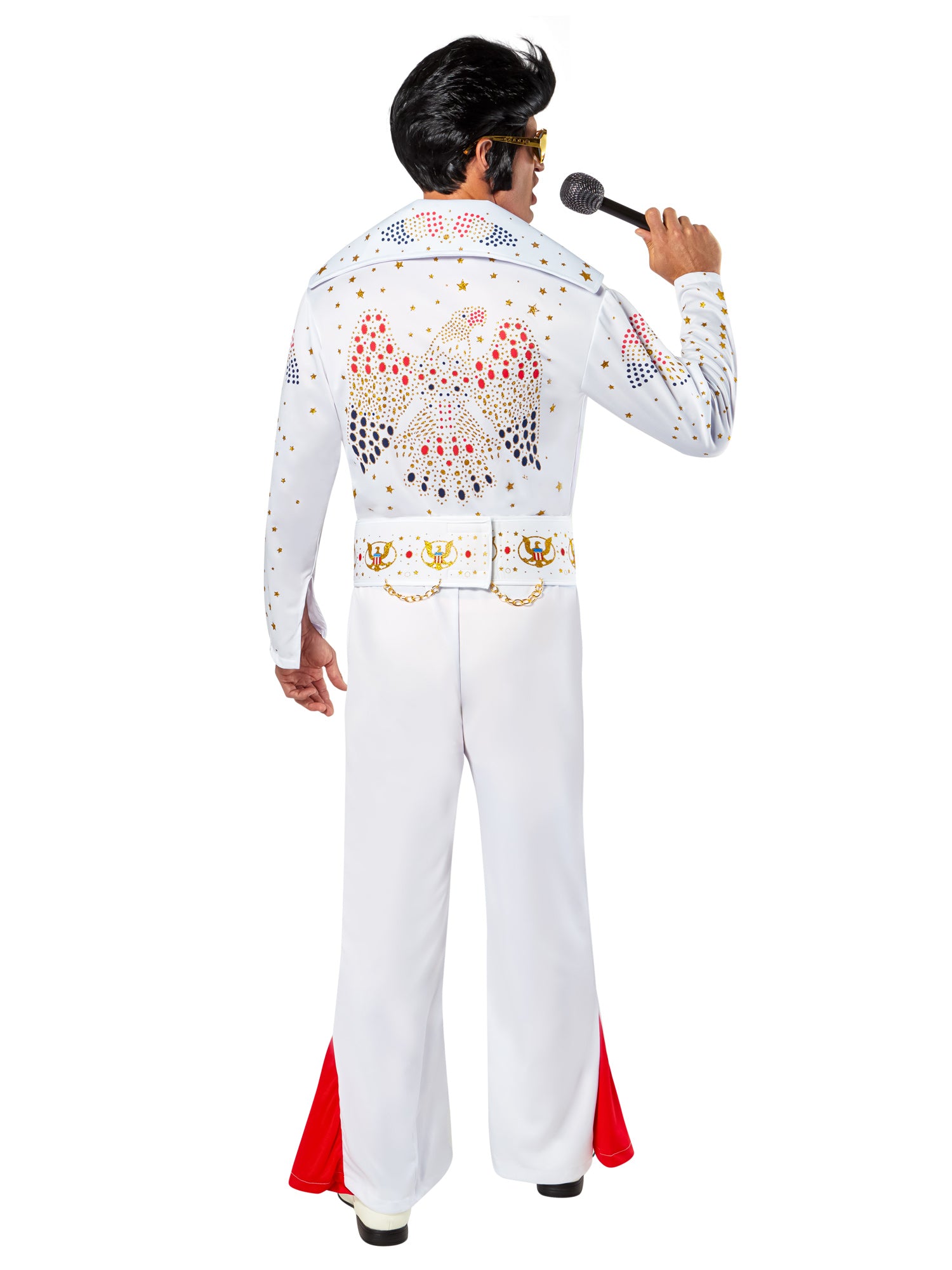 Aloha Deluxe Elvis White Jumpsuit Adult X-Large