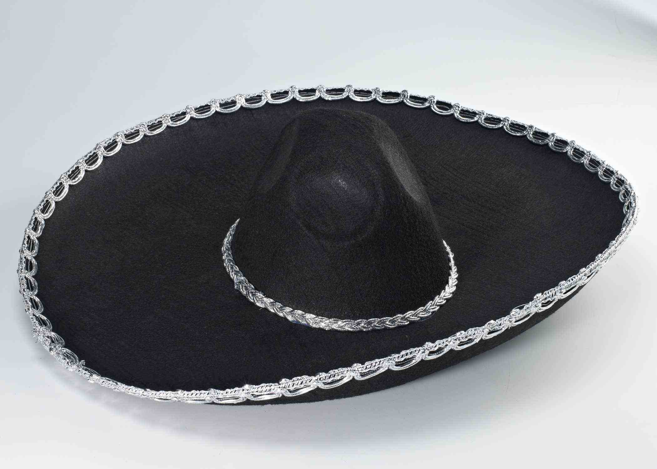 Black Sombrero With Oversized Brim Adults Hat
