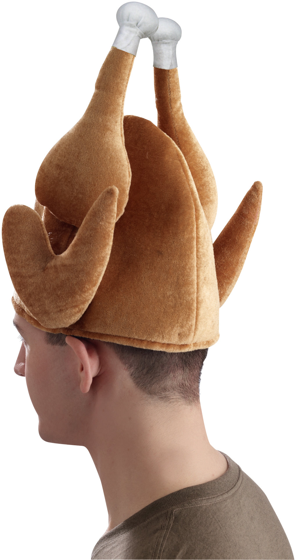 Funny Brown Thanksgivings Roasted Turkey Shaped Headpiece Adult