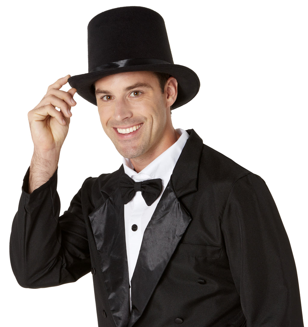Super Deluxe Felt Black Top Hat Adult