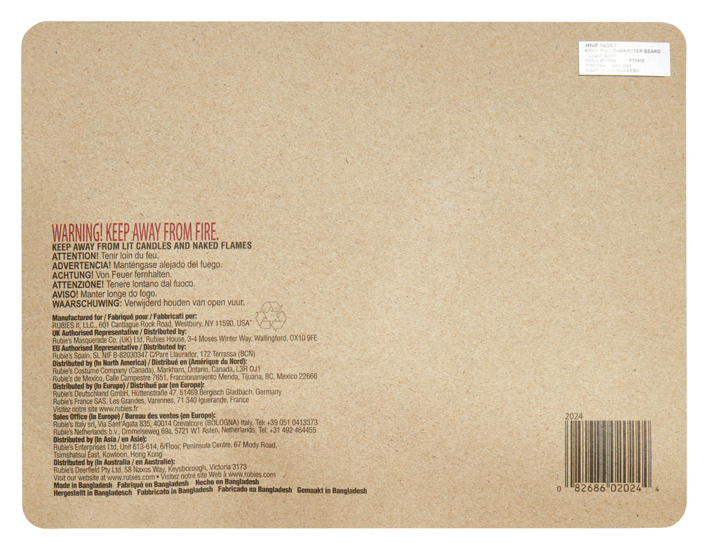 Human Hair Full Character Professional Costume Beard 2024