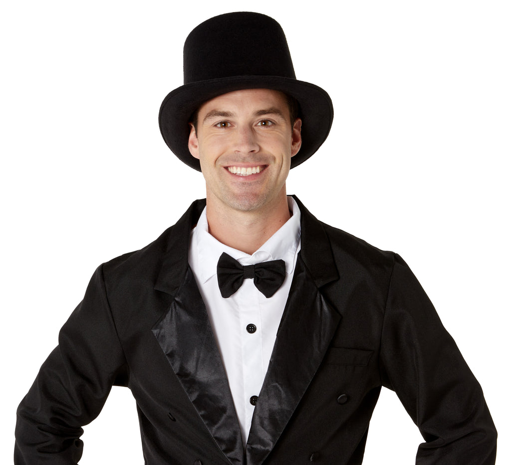 Super Deluxe Felt Black Top Hat Adult