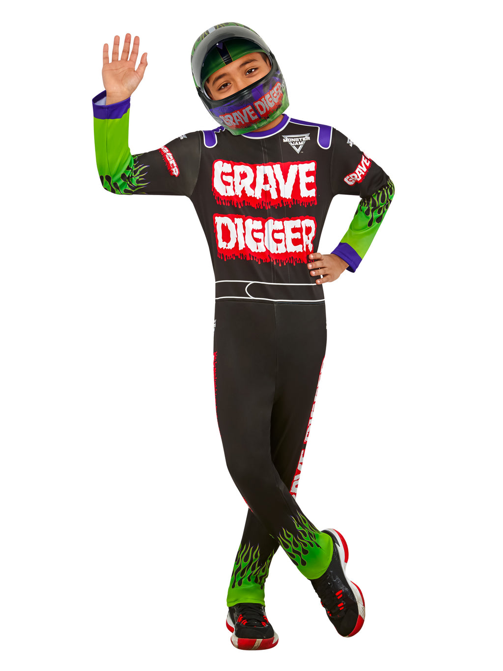 Grave Digger Monster Truck Driver Kids Costume