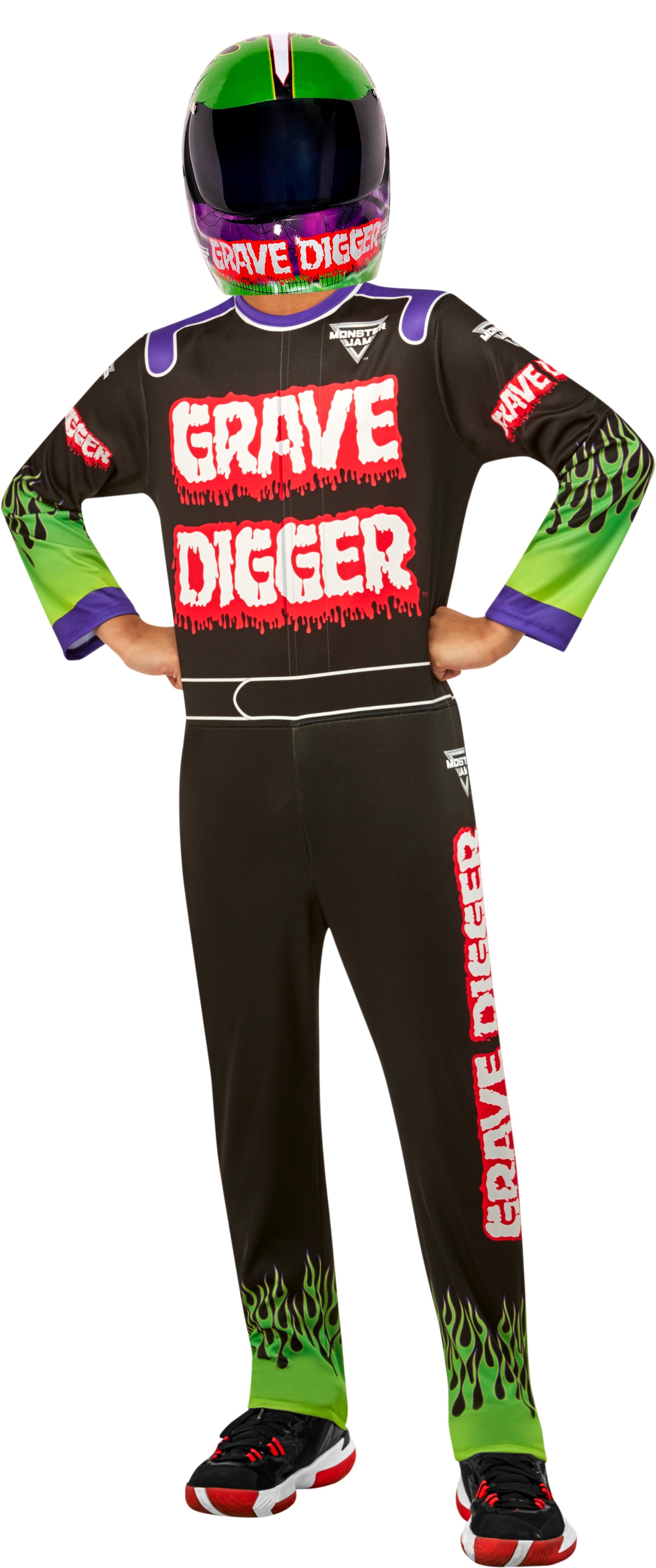 Grave Digger Monster Truck Driver Kids Costume