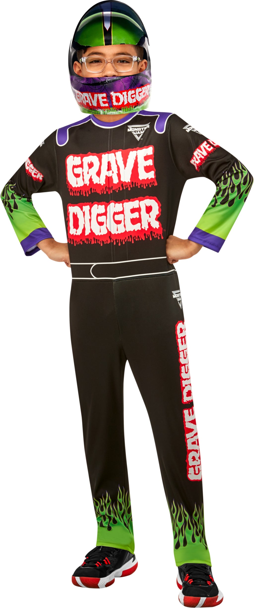 Grave Digger Monster Truck Driver Kids Costume