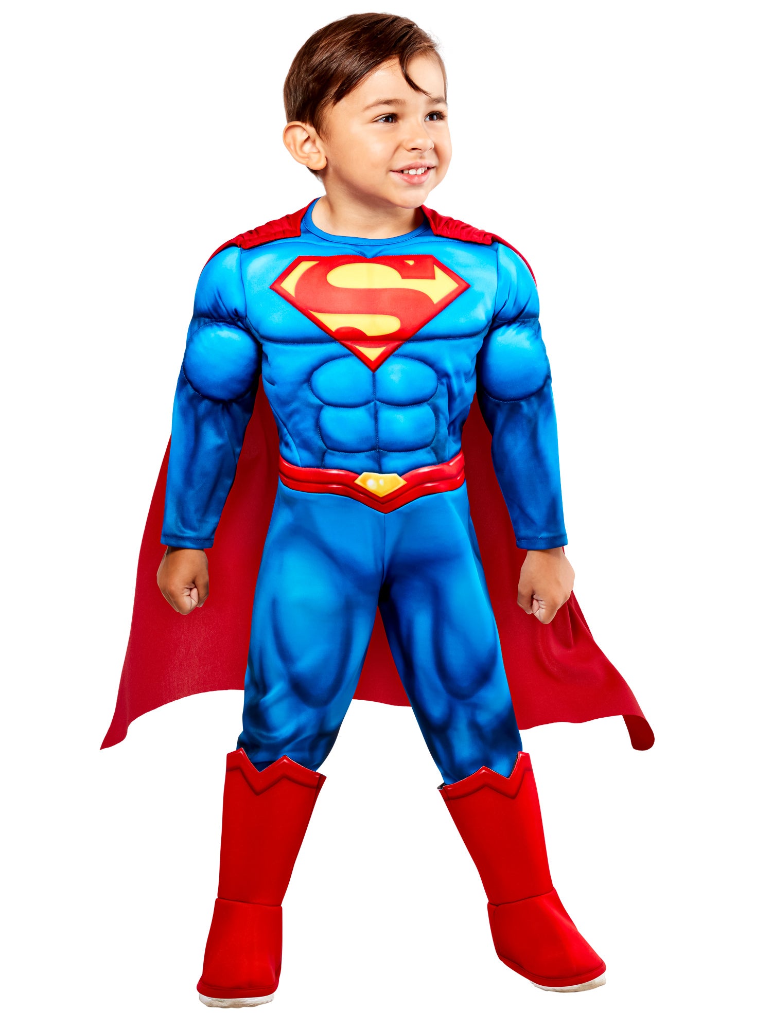 Superman Deluxe Muscle Jumpsuit Toddler Costume Officially Licensed