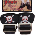 Pirate Shoe Buckles Accessory with Skull and Crossbones