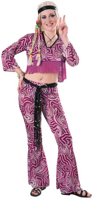 Psychedelia Hippie Adult Costume Sexy 70's or 60's Psychedelic Womans Ladies