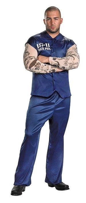 Tattooed Convict Plus Size Adult Costume XXL 50-52