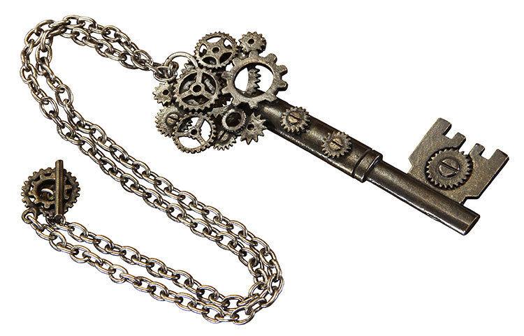 Elope Adult Antique Standard Large Key Steampunk Necklace