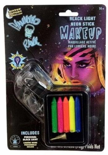 Black Light Neon Makeup Sticks with Sharpener and Blacklight