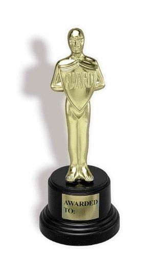 Gold Plastic Award Trophy Statue Prop
