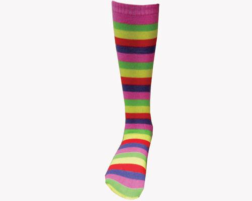 Adult Pink Striped Knee Socks