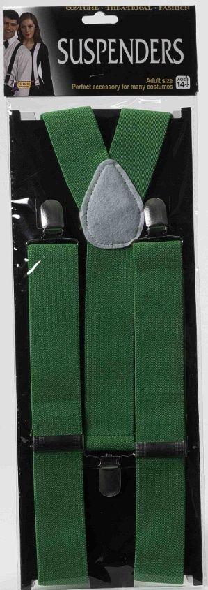 Men's Adult Green Suspenders Costume Accessory