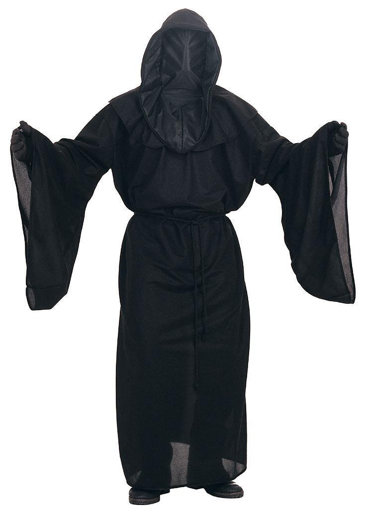 Rigor Mortis Hooded Black Robe Adult Costume