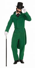 Caroling Gentleman Adult Christmas Caroler Green Suit Costume