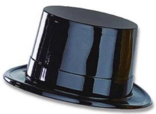 Black Plastic New Years Magician Magic Top Hat LOT OF 24
